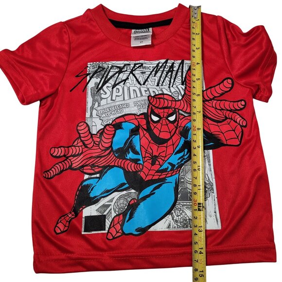 Marvel Spider-Man Toddler T-Shirt Red Short Sleeve Graphic Tee Size 2T - Picture 7 of 7